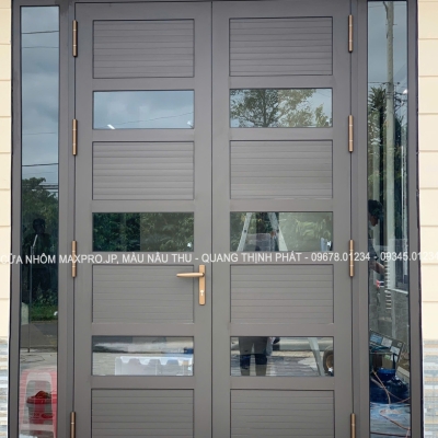 Hoàn thiện công trình cửa nhôm Maxpro Nhật Bản màu nâu thu: Tinh tế và bền vững