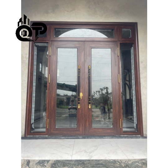 Cửa Owin vân gỗ trắc bản cánh 160